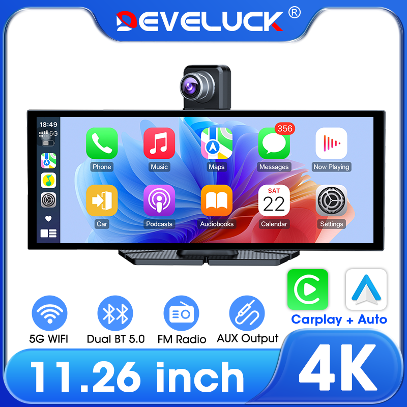 4K Media Player - Develuck 11.26 inch 4K Wireless CarPlay