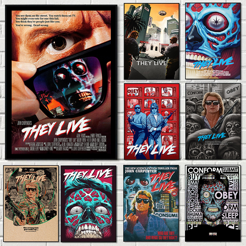 Vintage Home Cinema - Vintage Art Horror Movie THEY LIVE