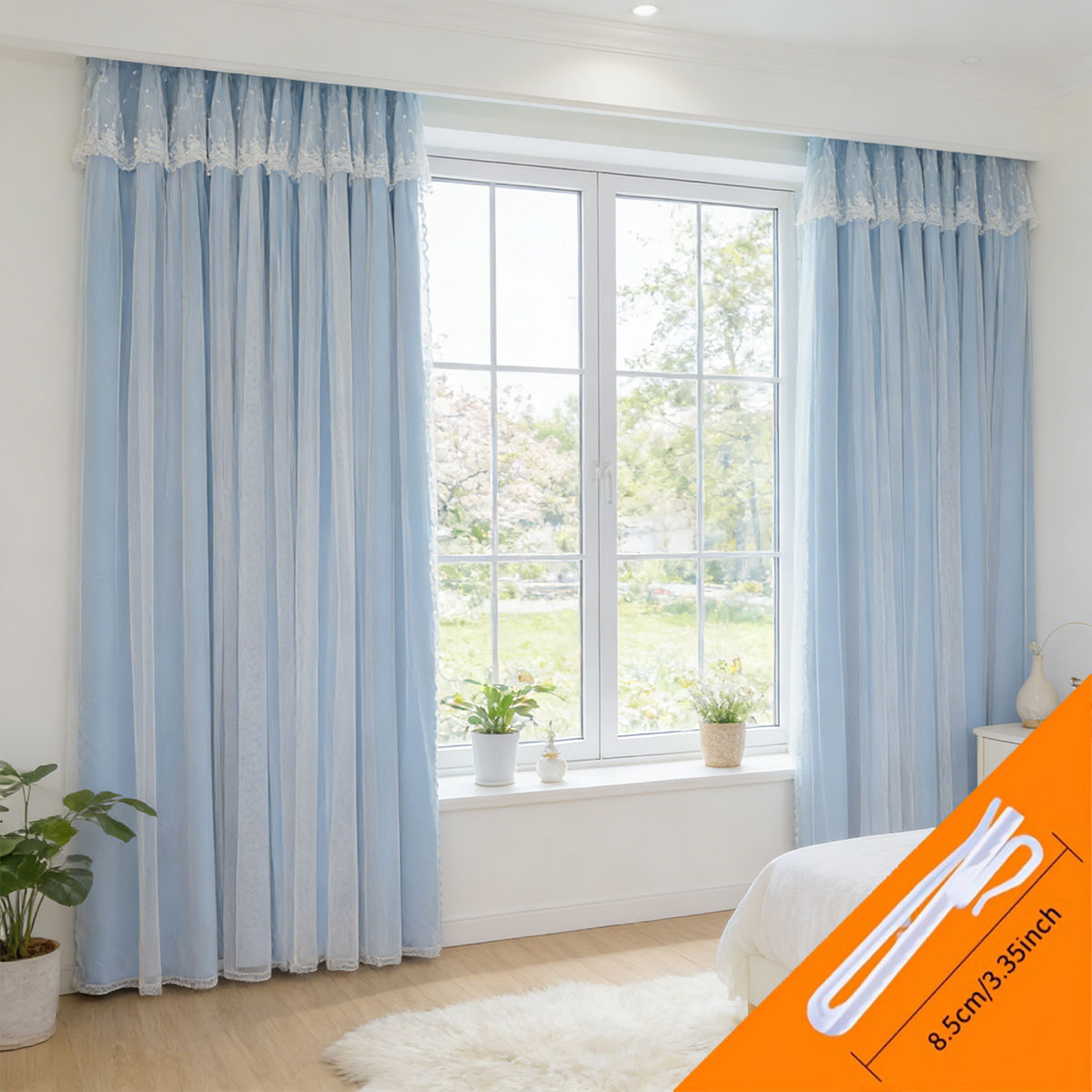 2pcs Lace Hook Style Double La - Blackout Curtain Thick recensie en prijs