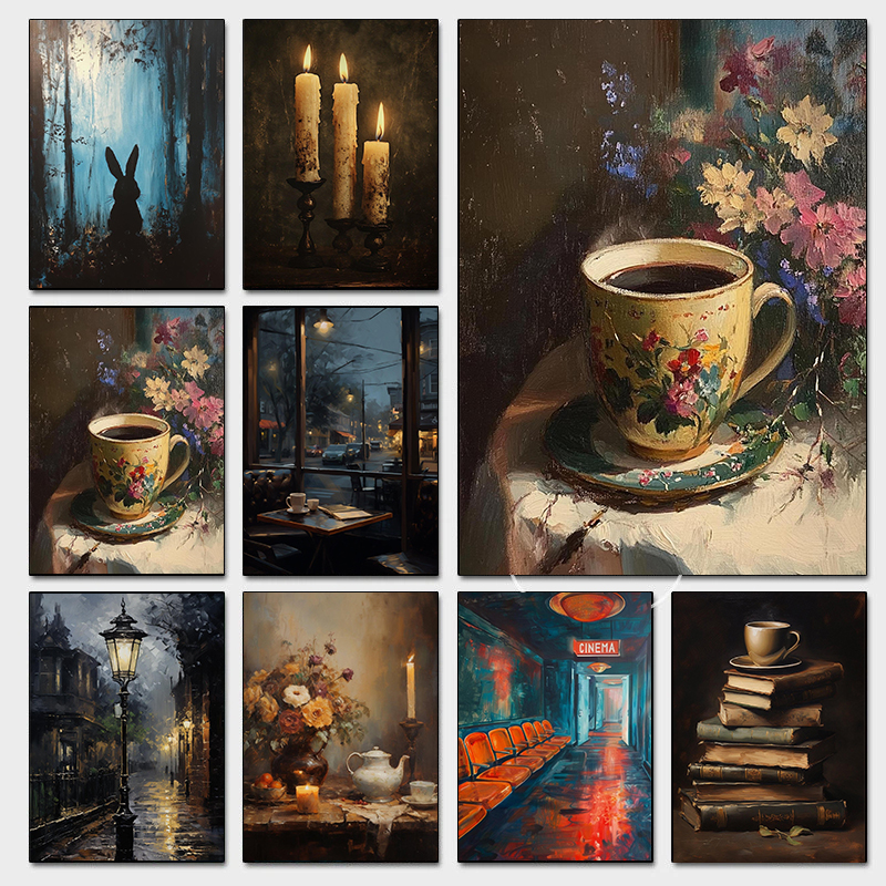 Moody Vintage Night Time Poste - Vintage Home Cinema recensie en prijs