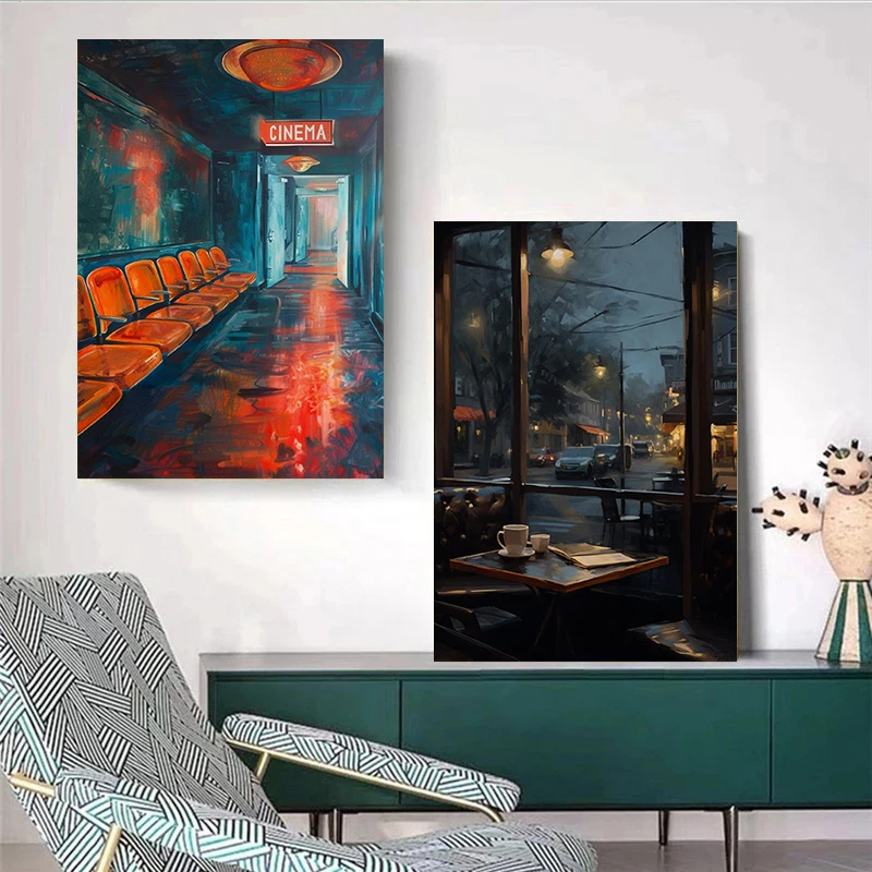 Moody Vintage Night Time Poste - Vintage Home Cinema recensie en prijs
