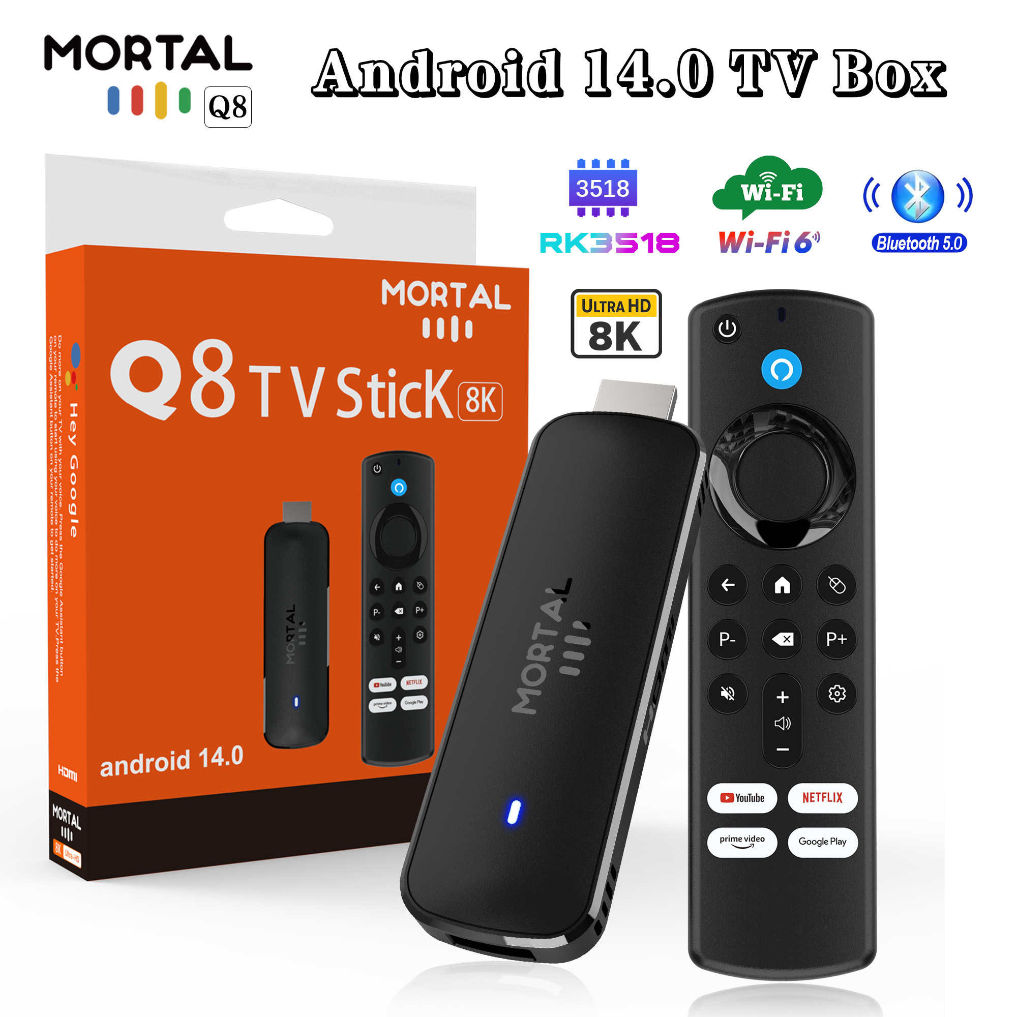 Q8 Smart Android14 TV Stick 8K - Home Cinema Youtube recensie en prijs