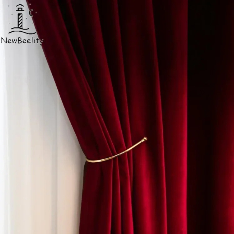 Nordic Modern Burgundy Red Lux - Blackout Curtain Thick recensie en prijs