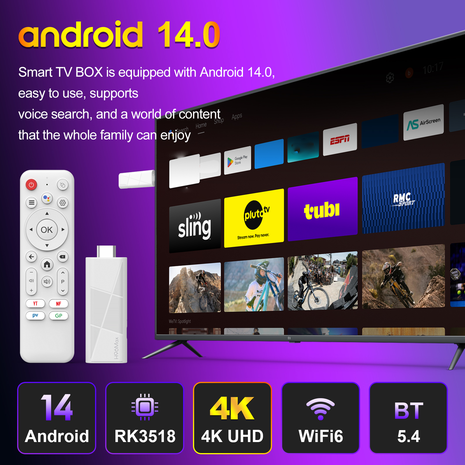 H96 MAX RK3518 Android14 Smart - Home Cinema Youtube recensie en prijs