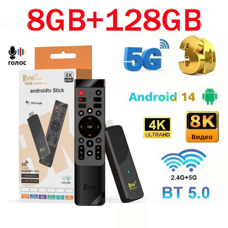 TV98 ATV X9 Smart TV Stick 8GB - 4K Media Player recensie en prijs