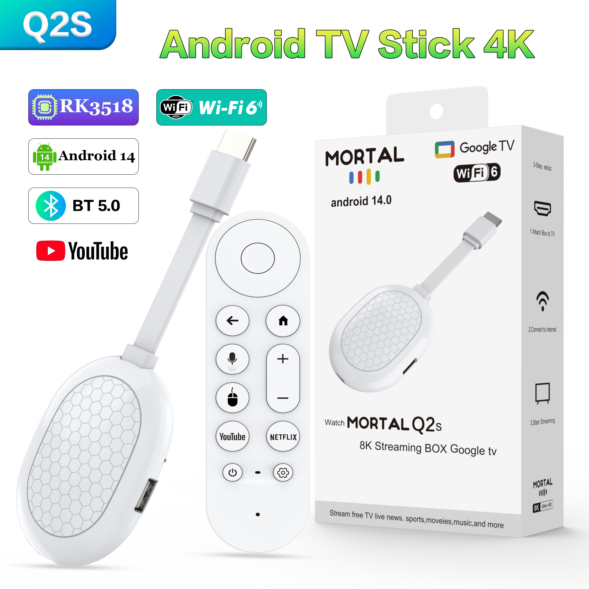 New Smart TV Stick Q2S Android - 4K Media Player recensie en prijs