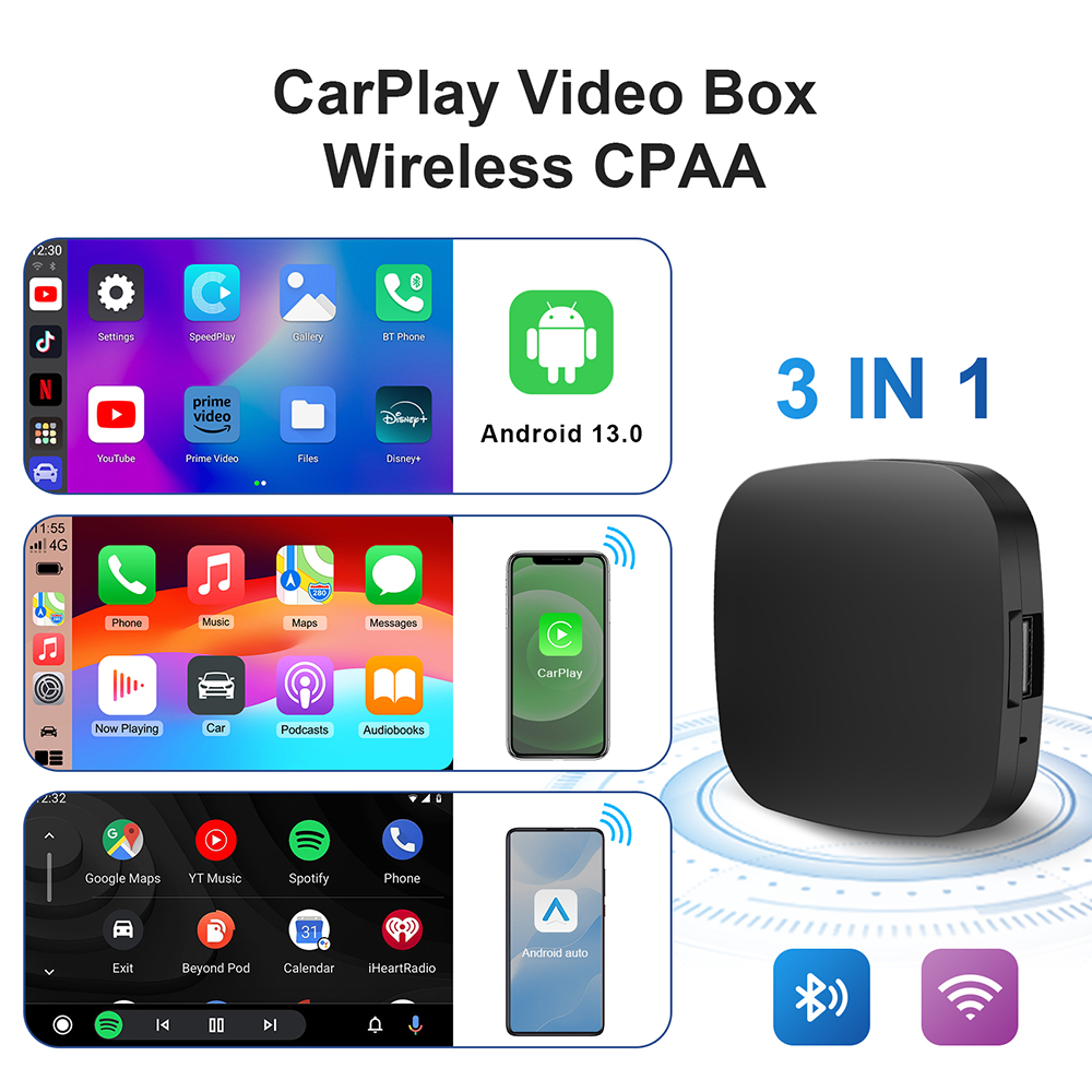 Carplay AI Box Android 13 Wire - Home Cinema Youtube recensie en prijs
