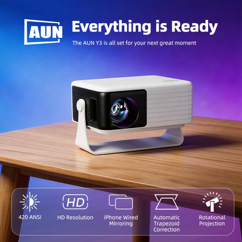 AUN Y3 MINI Projector Home The - Home Cinema Gadgets recensie en prijs