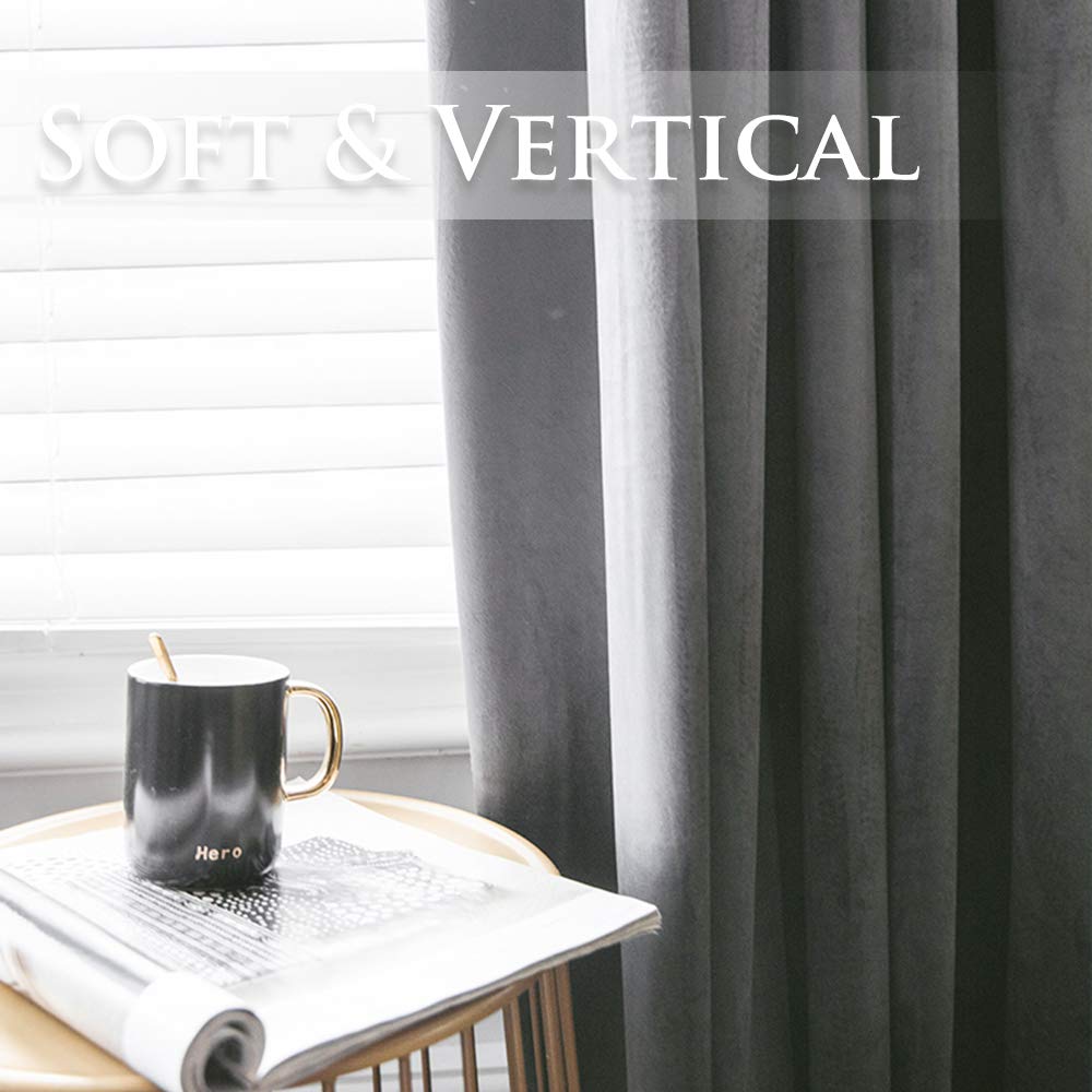 Grey Velvet Curtains for Livin - Blackout Curtain Thick recensie en prijs