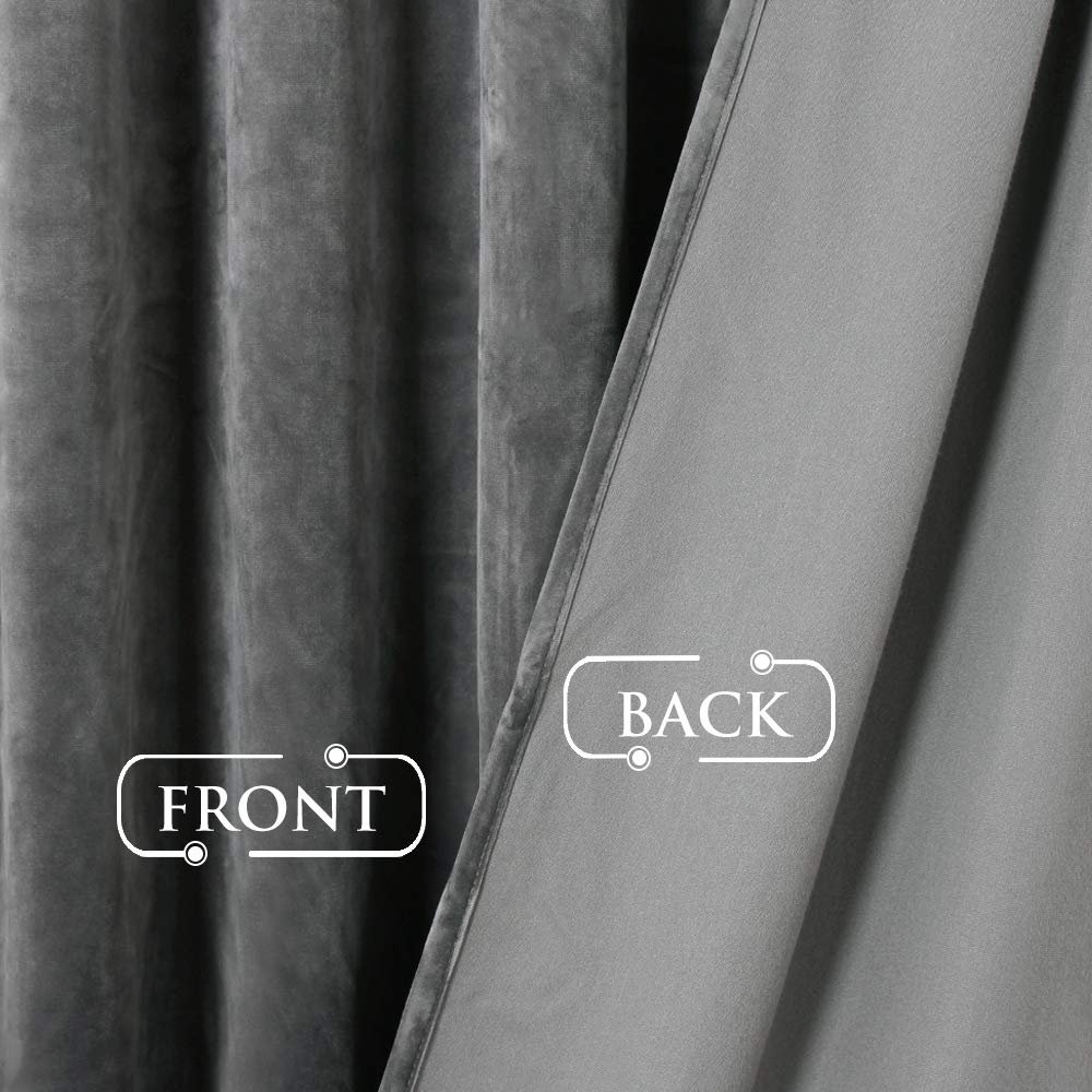 Grey Velvet Curtains for Livin - Blackout Curtain Thick recensie en prijs