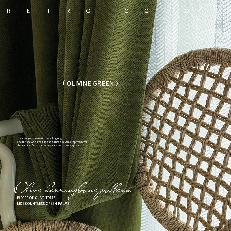 American Retro Olive Green Cur - Blackout Curtain Thick recensie en prijs