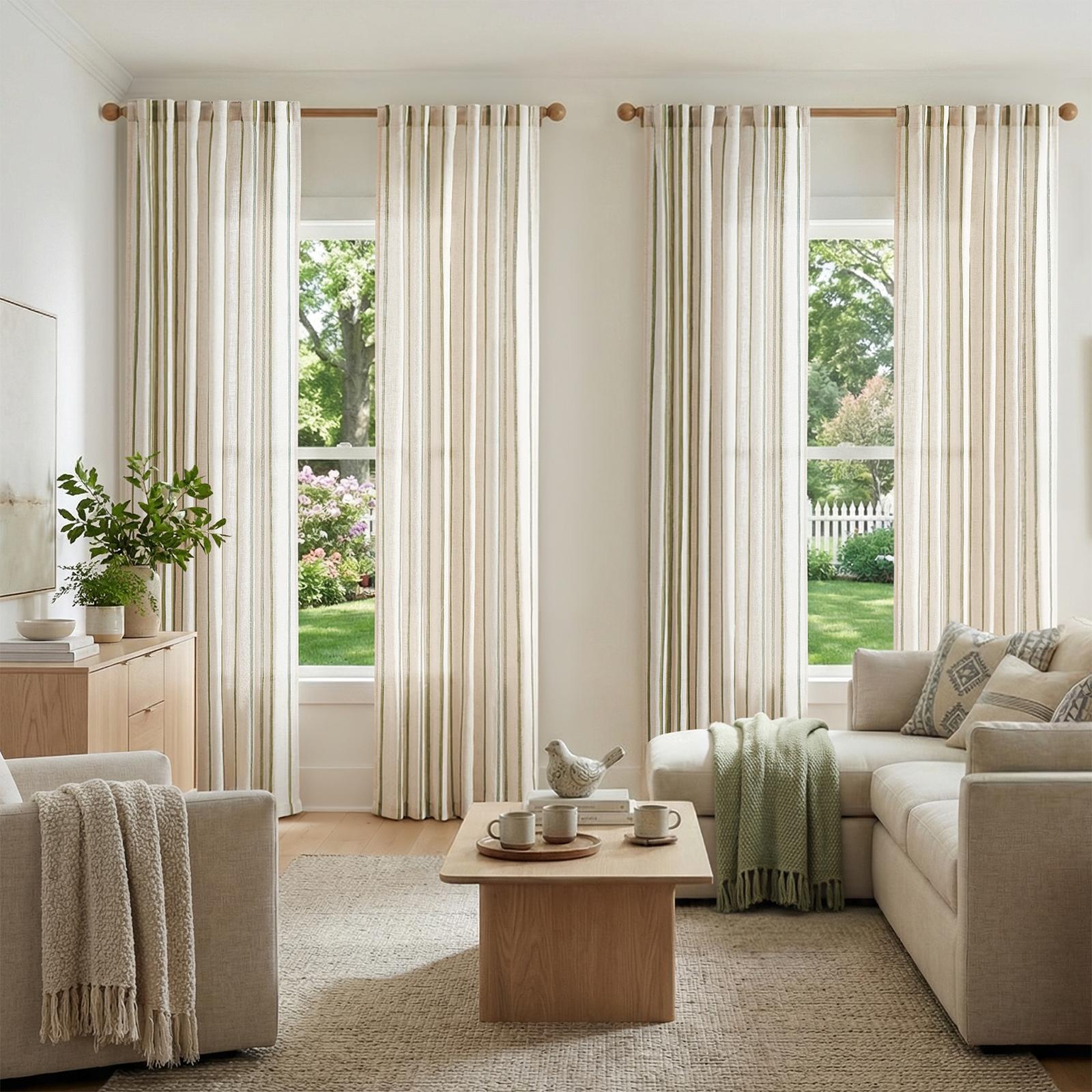 4 Panels Linen Curtains for Li - Blackout Curtain Thick recensie en prijs