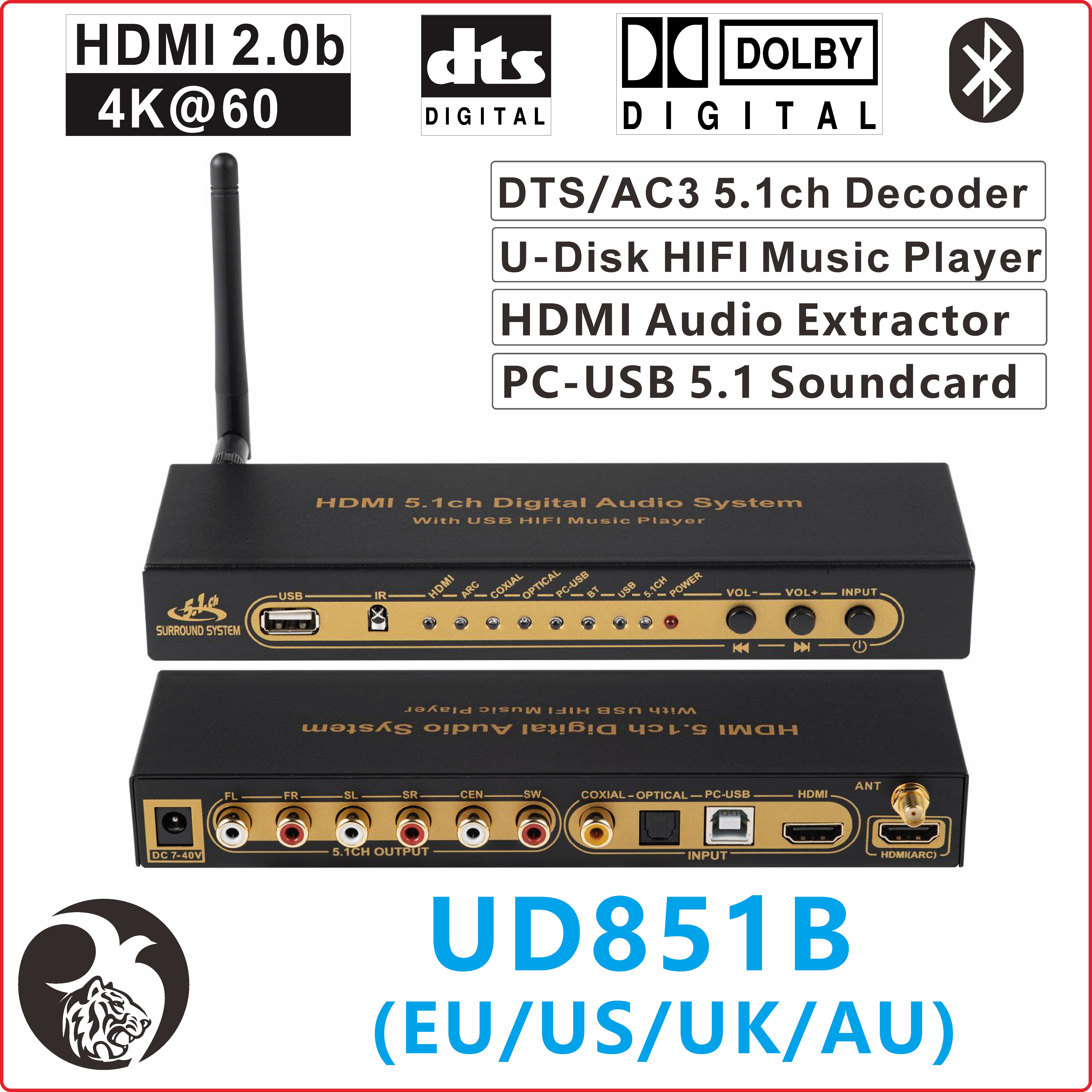 dts ac3 5.1 Audio Decoder conv - Surround Sound Decoder recensie en prijs