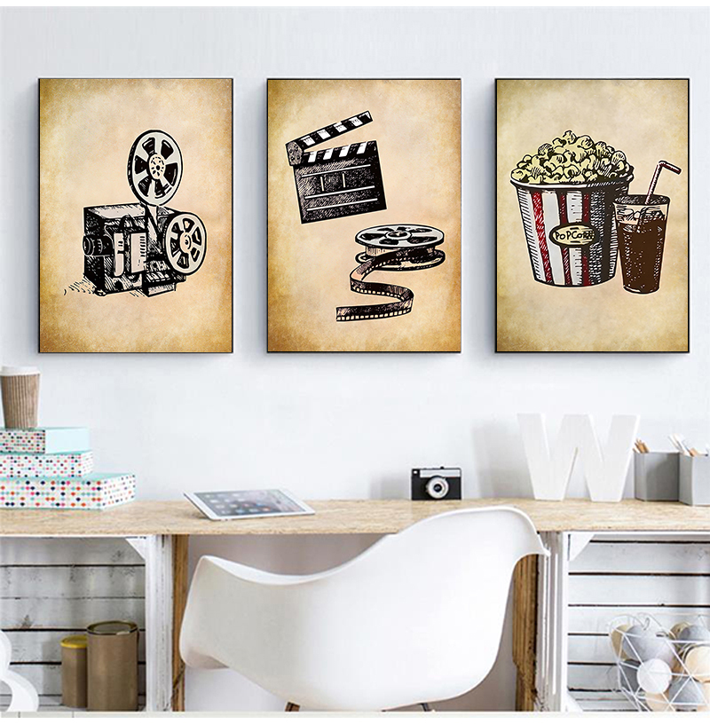 Movie Theater Vintage Art Canv - Vintage Home Cinema recensie en prijs