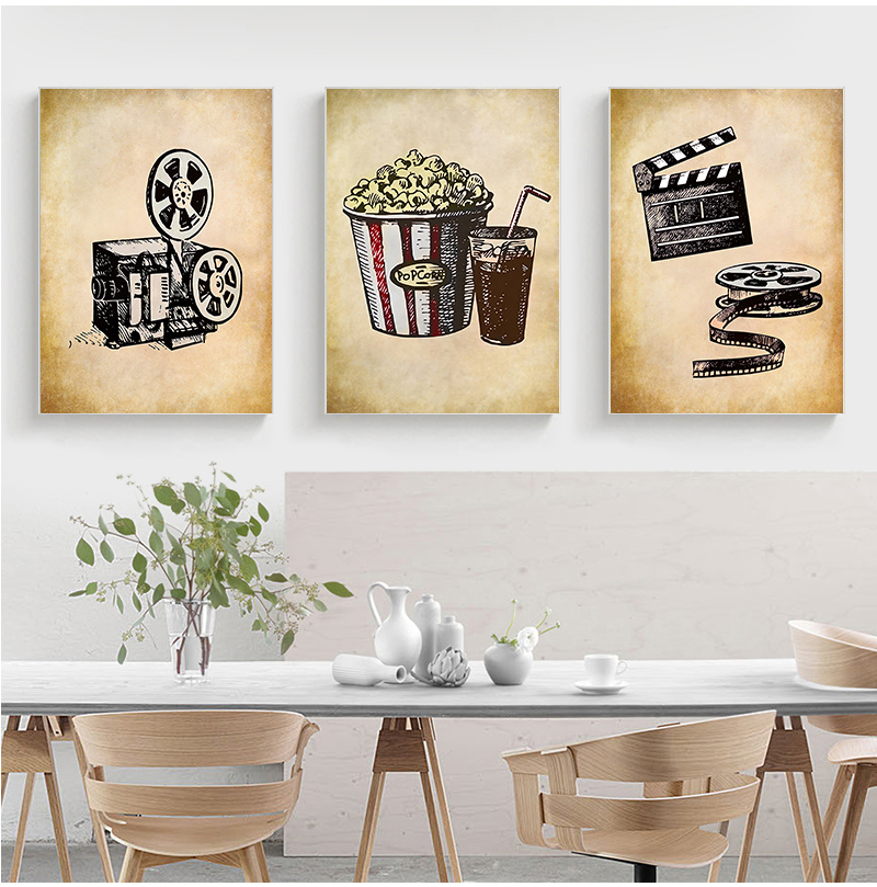 Movie Theater Vintage Art Canv - Vintage Home Cinema recensie en prijs