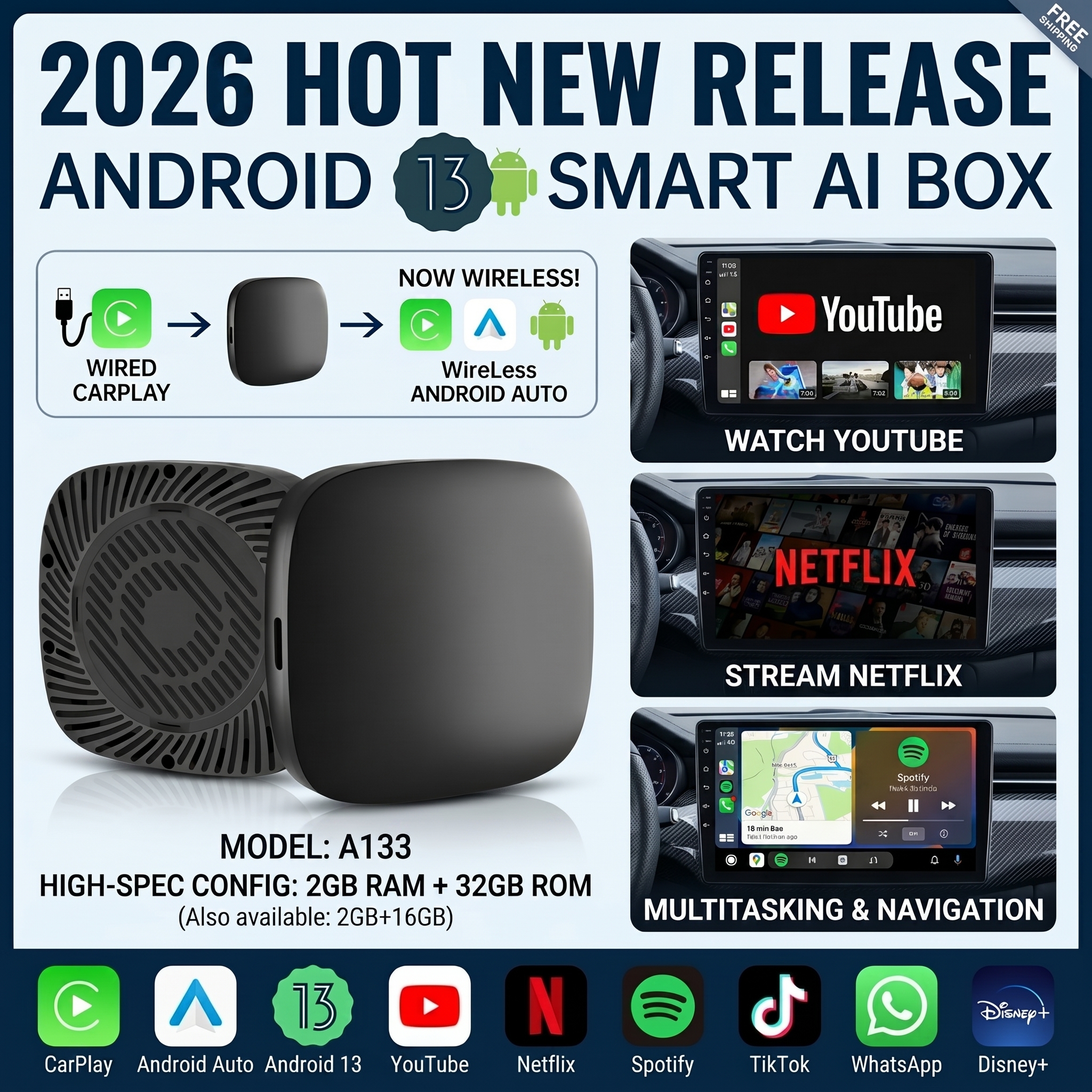 2026 Kowankit Android13 CarPla - Home Cinema Youtube recensie en prijs