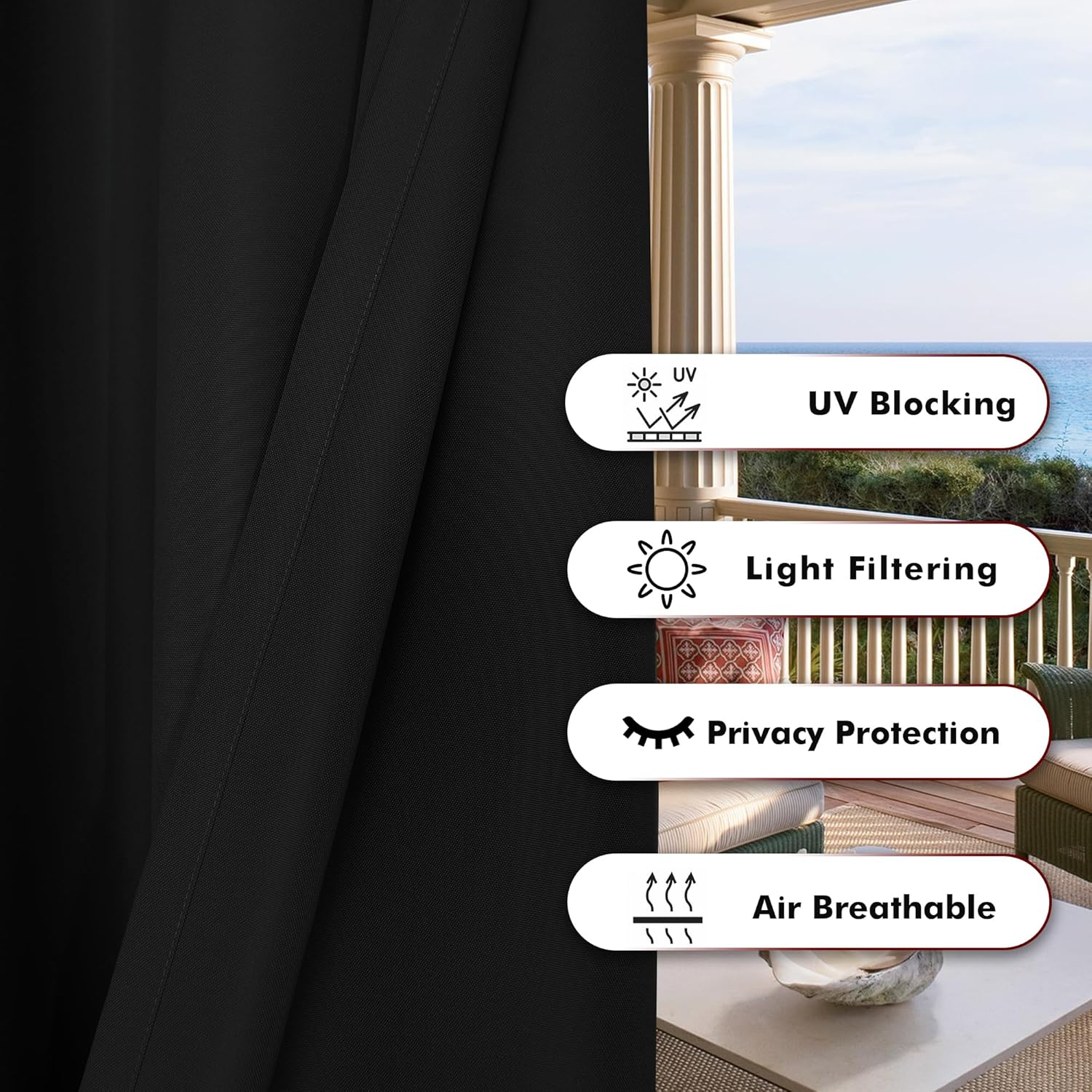 Outdoor Curtains for Patio Wat - Blackout Curtain Thick recensie en prijs