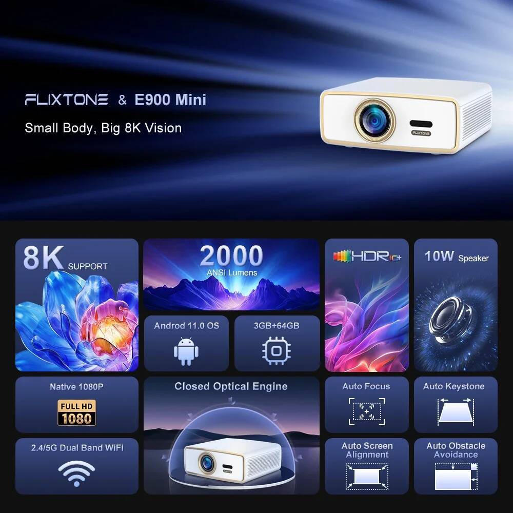Flixtone E900 MINI Portable Pr - Home Cinema Gadgets recensie en prijs